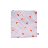 Snack Bag 2 pcs Happy Rascals Heart lavender