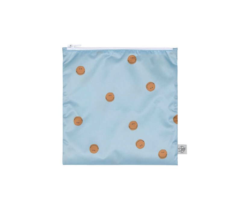 Snack Bag 2 pcs Happy Rascals Smile sky blue