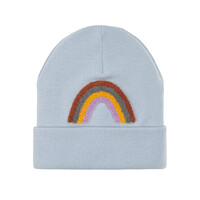 Merino beanie Rainbow light blue