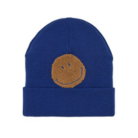 Merino beanie Smile blue