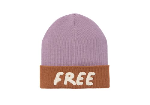 Lässig Merino beanie Free caramel/ lilac