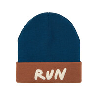 Merino beanie Run brown/ blue