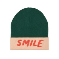 Merino beanie Smile ocean green/ light