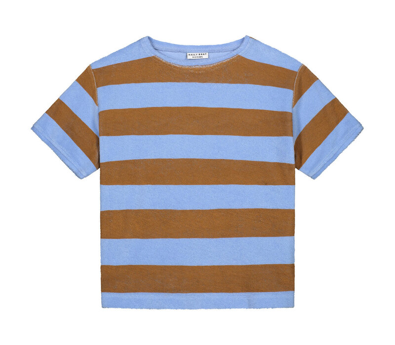 Striped towel t-shirt serenity blue