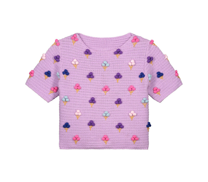 Ice knitted t-shirt lavender