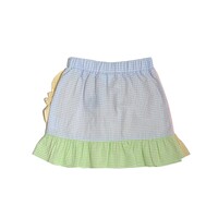 Ruffle skirt patchwork vichy