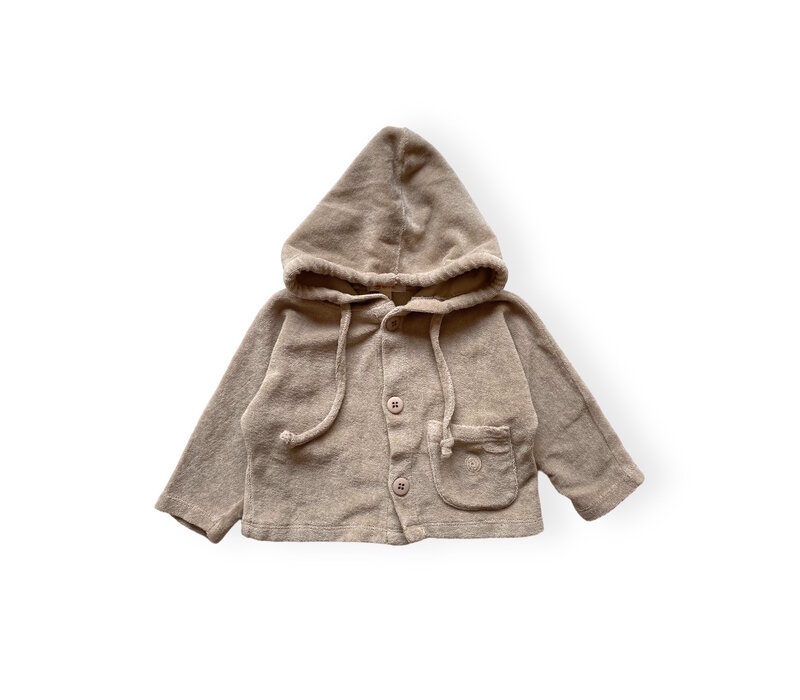 H E N S hoodie plain sand