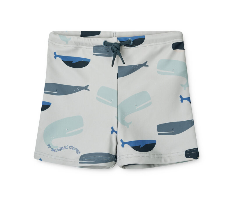 Otto Swim Pants Whales/ Cloud blue