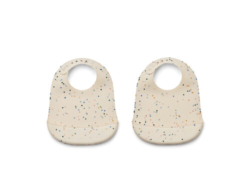 Liewood Tilda Printed Bib 2-Pack Splash dots/ Sea shell