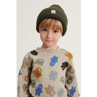 Emilio Beanie Hat Army brown/ Dark army brown