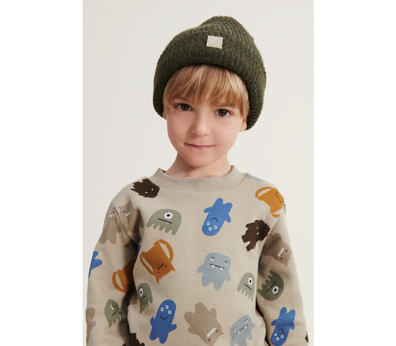 Emilio Beanie Hat Army brown/ Dark army brown