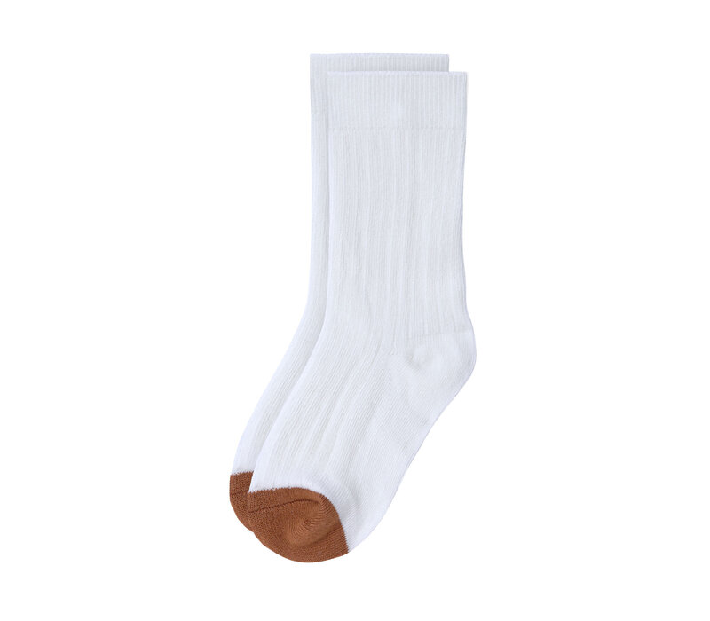 Ribbed socks 5 pcs Ocean green/ milky/ caramel