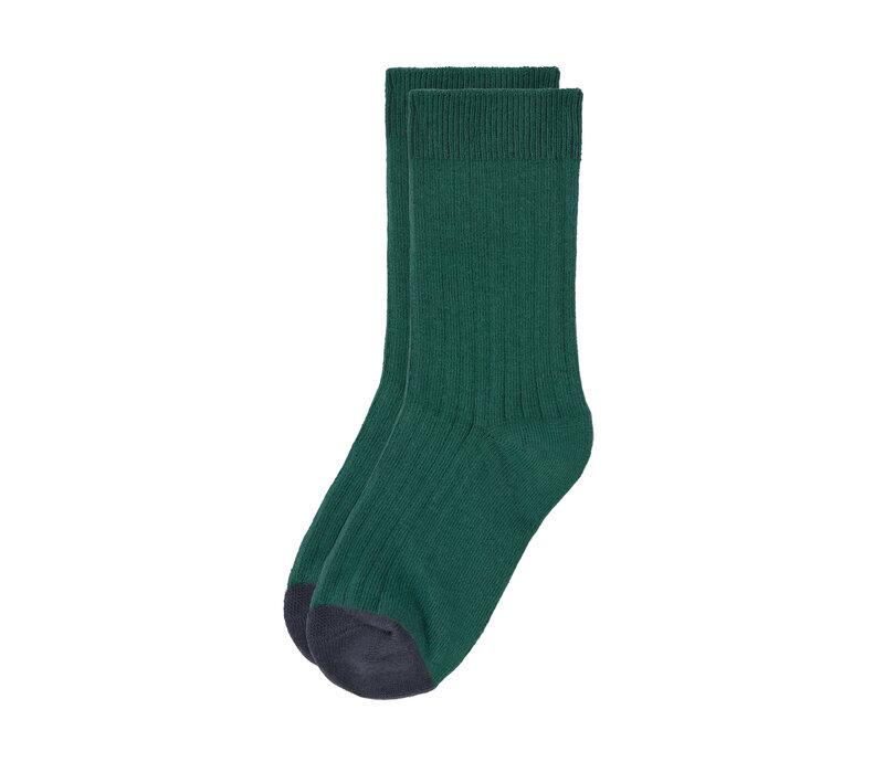 Ribbed socks 5 pcs Ocean green/ milky/ caramel