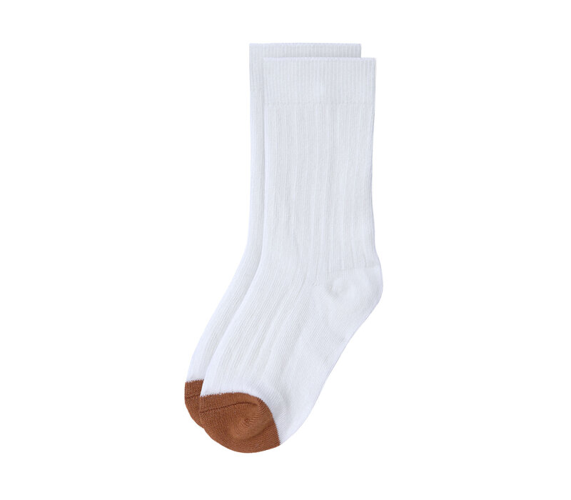 Ribbed socks 5 pcs Blue/ milky/ caramel