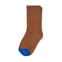 Ribbed socks 5 pcs Blue/ milky/ caramel