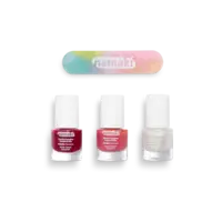 Nagellak op waterbasis set 3st - Fruity Sorbet/ Raspberry Fuchsia/ Pearly white