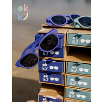 Recycled zonnebril 3-9 jaar Square dolphin blue