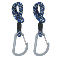 Stroller Hooks Cord 2 pcs black/ blue