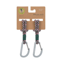 Stroller Hooks Cord 2 pcs green/ lavender