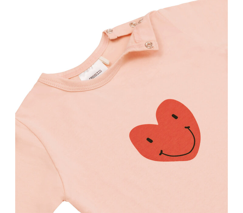 Short Sleeve Pyjama set Heart peach rose