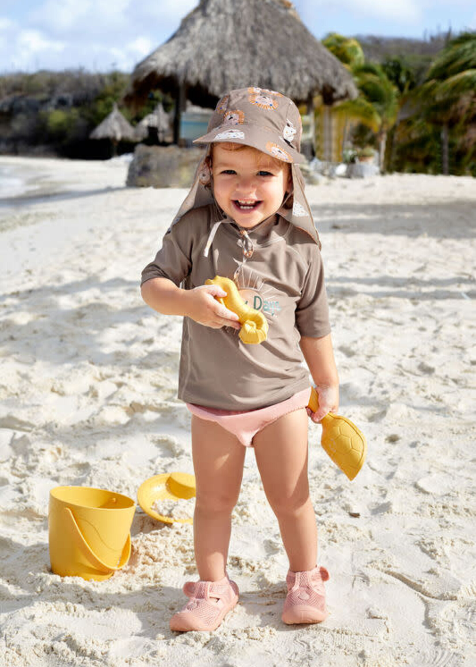 Lässig Short Sleeve Rashguard Sun choco