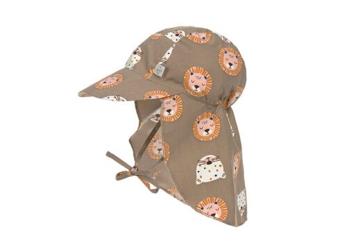 Lässig Sun Protection Flap Hat Wild Cats choco