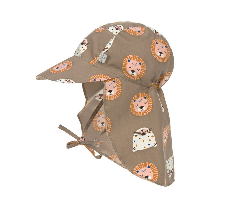 Sun Protection Flap Hat Wild Cats choco