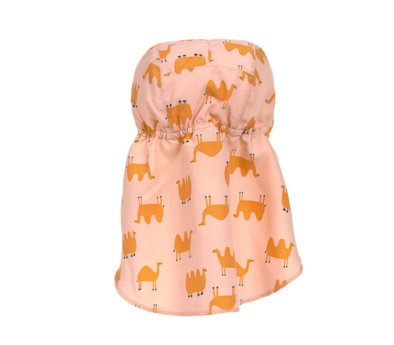 Sun Protection Flap Hat Camel pink