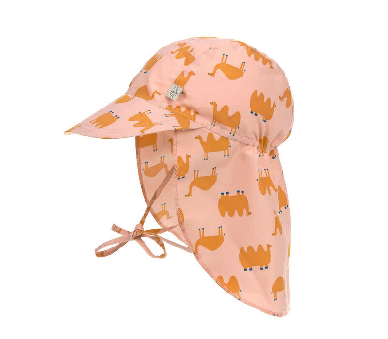 Sun Protection Flap Hat Camel pink