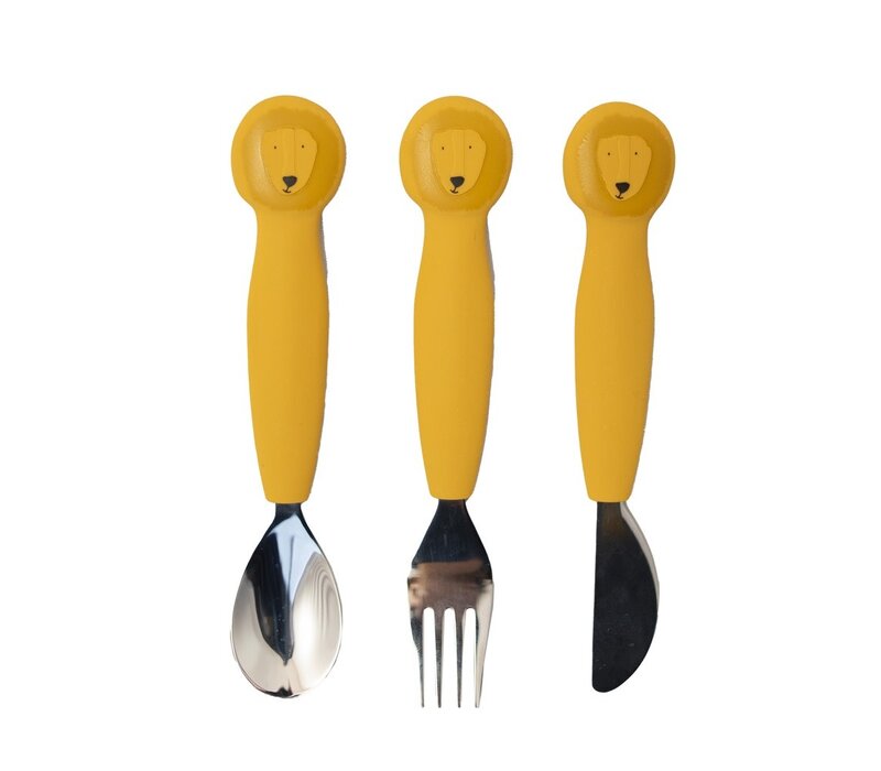 Silicone cutlery set 3-pack - Mr. Lion