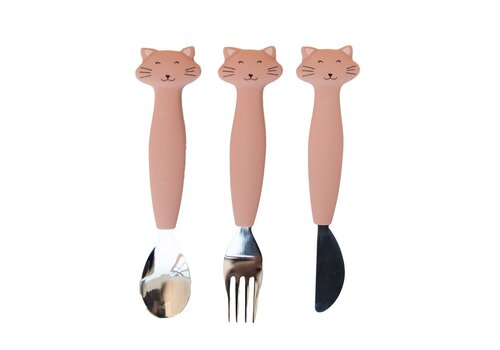 Trixie Silicone cutlery set 3-pack - Mrs. Cat