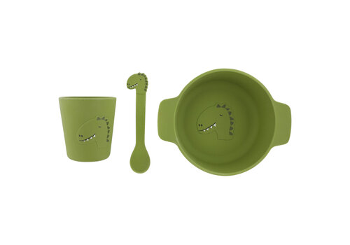 Trixie Silicone first meal set - Mr. Dino