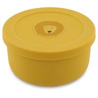 Silicone snack pot with lid - Mr. Lion