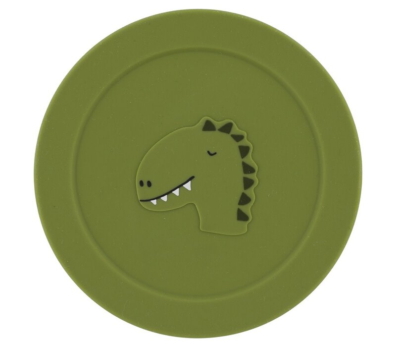 Silicone snack pot with lid - Mr. Dino