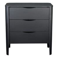 WAVE commode black satin/ wax