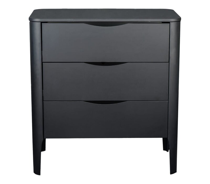 WAVE commode black satin/ wax