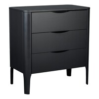 WAVE commode black satin/ wax