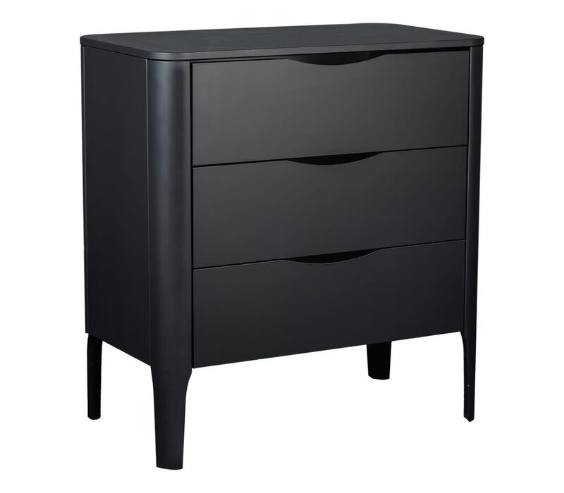 WAVE commode black satin/ wax