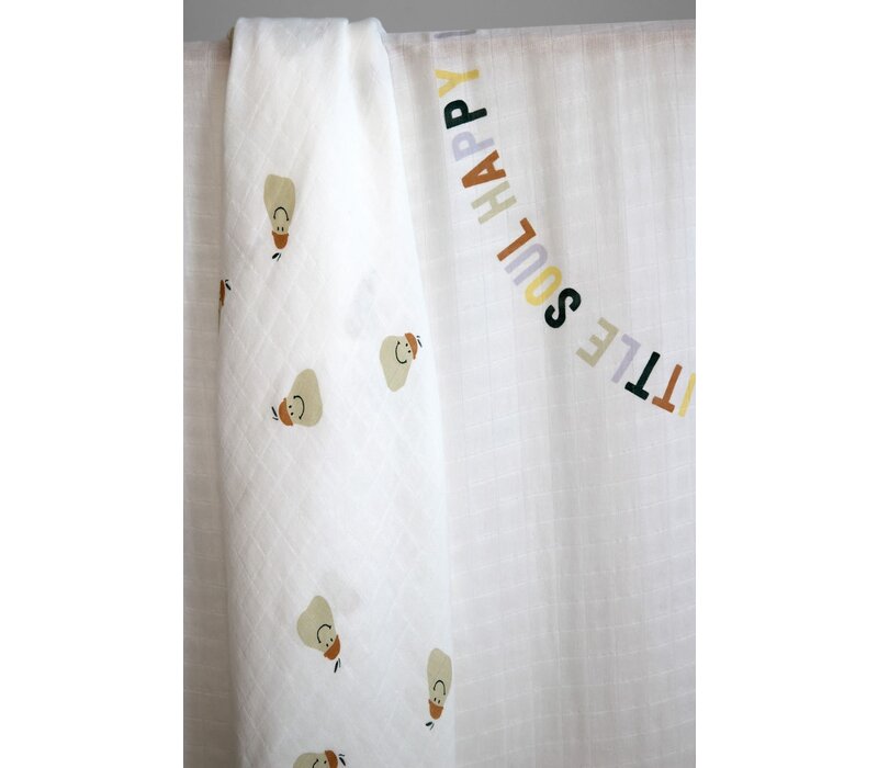 Heavenly soft Swaddle XL Happy Fruits Pear
