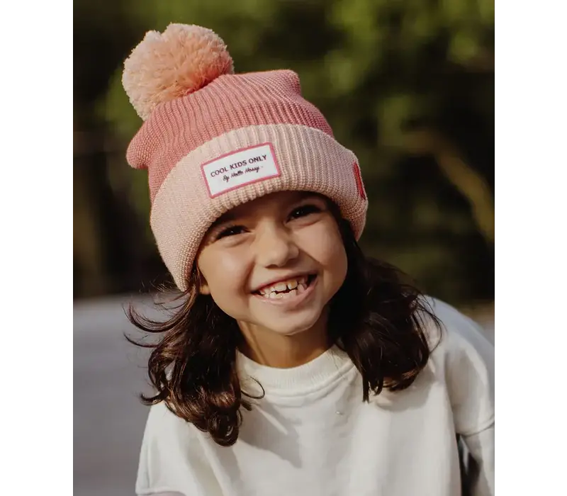 Beanie Block Blush 2-5 years
