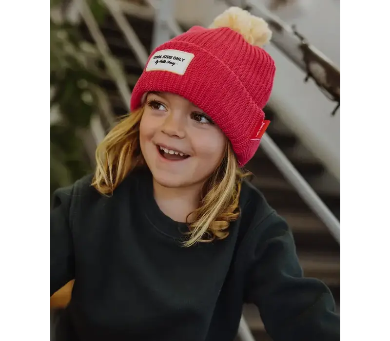Beanie Block Framboise 2-5 years