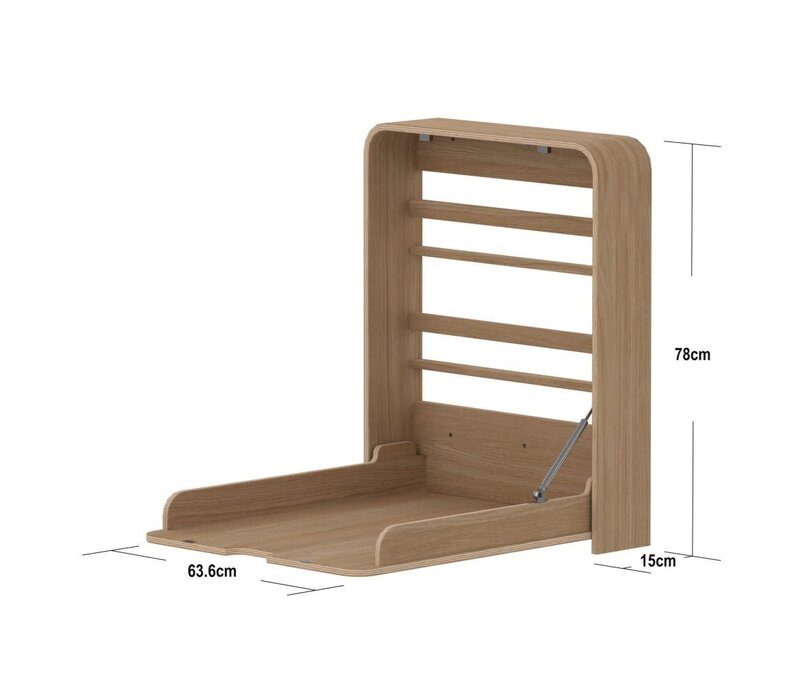 NOVA Wall hanging changing unit Oak