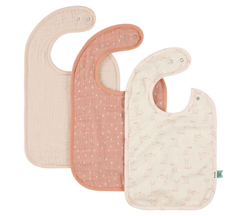 Bib 3-pack mix - Rosy Rabbit