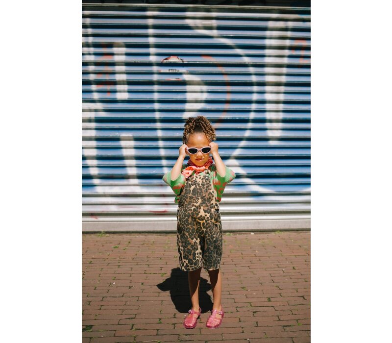 Leopard dungaree brown