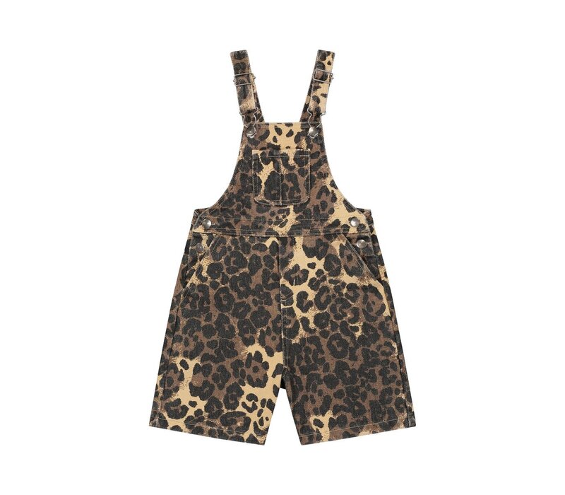 Leopard dungaree brown