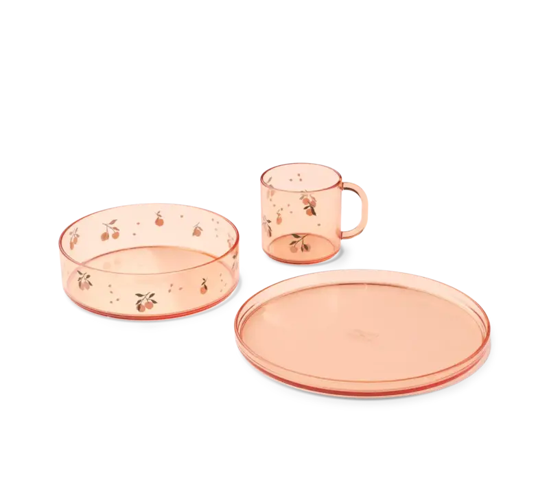 Siva Tritan Tableware Set Peach/ Sea shell