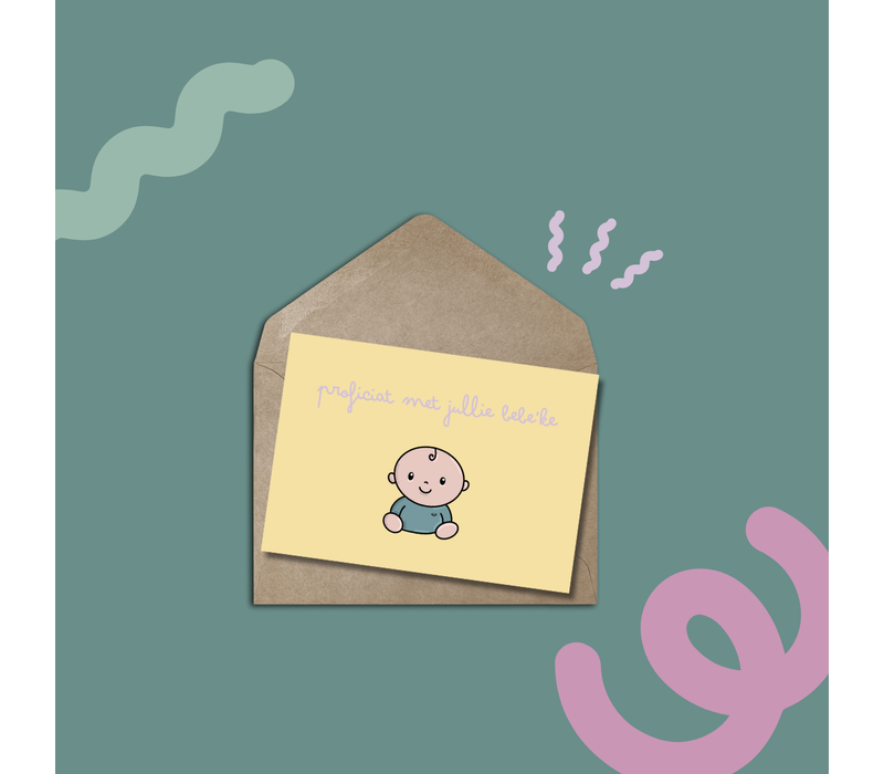 Postkaart met enveloppe - Bebe'ke
