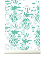 Behang Pineapple green