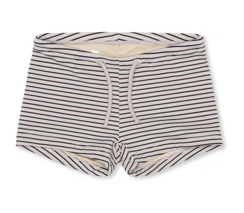 Soleil uni swim shorts striped navy