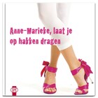 Laat je op hakken dragen